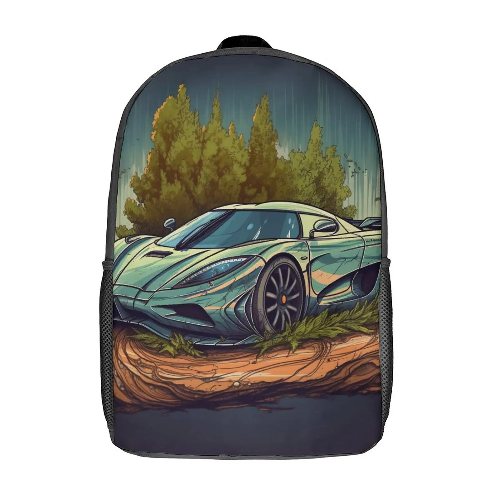 

Ultimate Sports Car Backpack Student Unisex Cartoon Nature Style Lightweight Backpacks School Bags Daily Colorful Rucksack