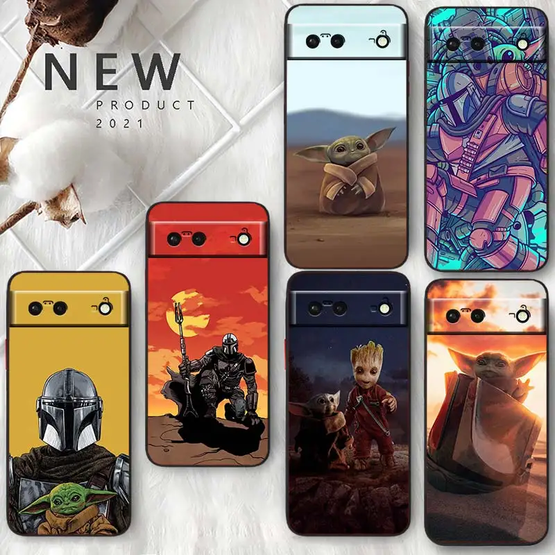 

Mandalorian Baby Yoda For Google Pixel 7 6 Pro 6A 5A 5 4 4A XL 5G Shell Soft Silicone Fundas Coque Capa Black Phone Case