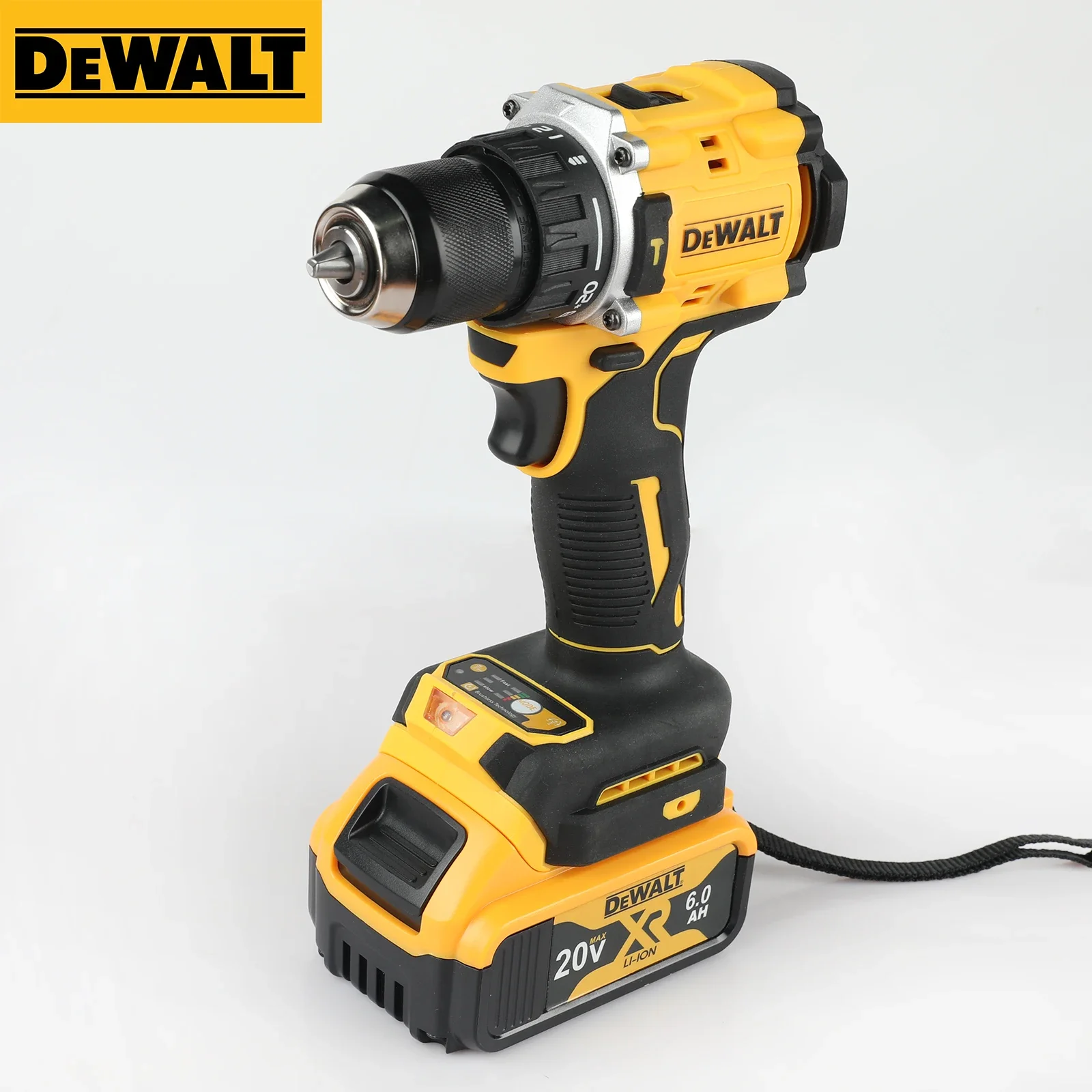 Фото DEWALT DCD805 20 В Электроинструменты Бесщеточная ударная дрель Аккумуляторная электрическая отвертка Многофункциональная ручная дрель №1
