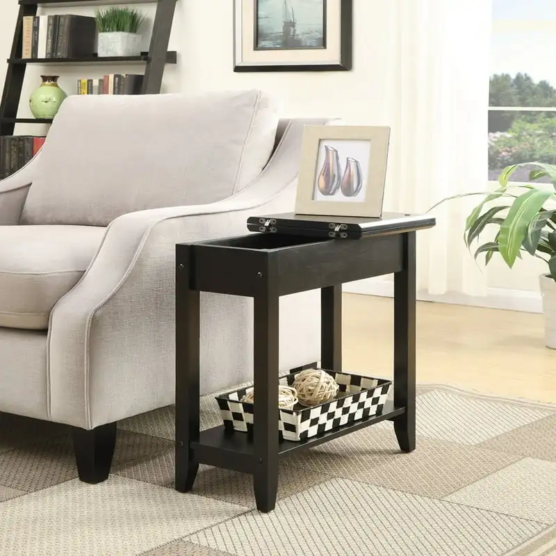 

Flip End Table, Black