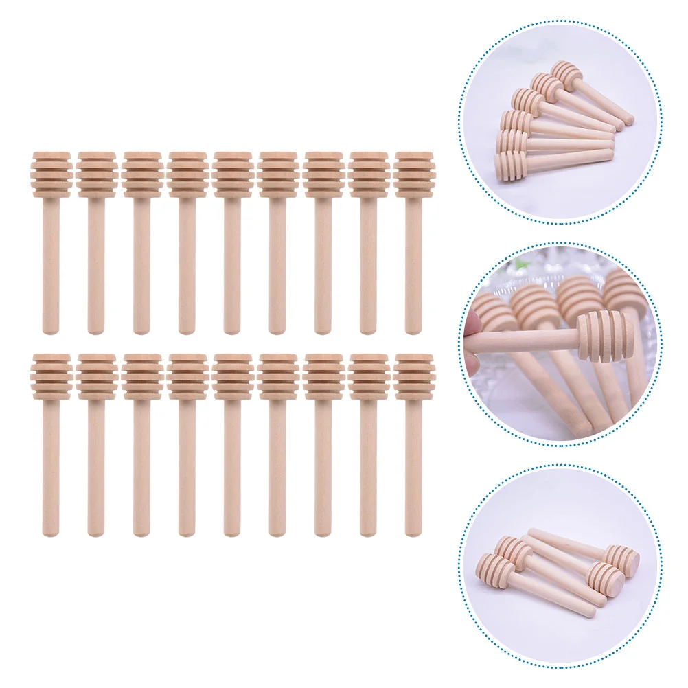 

25 Pcs Wooden Honey Dipper Sticks Honey Stirrer Stick Honey Wands Jam Stir Sticks