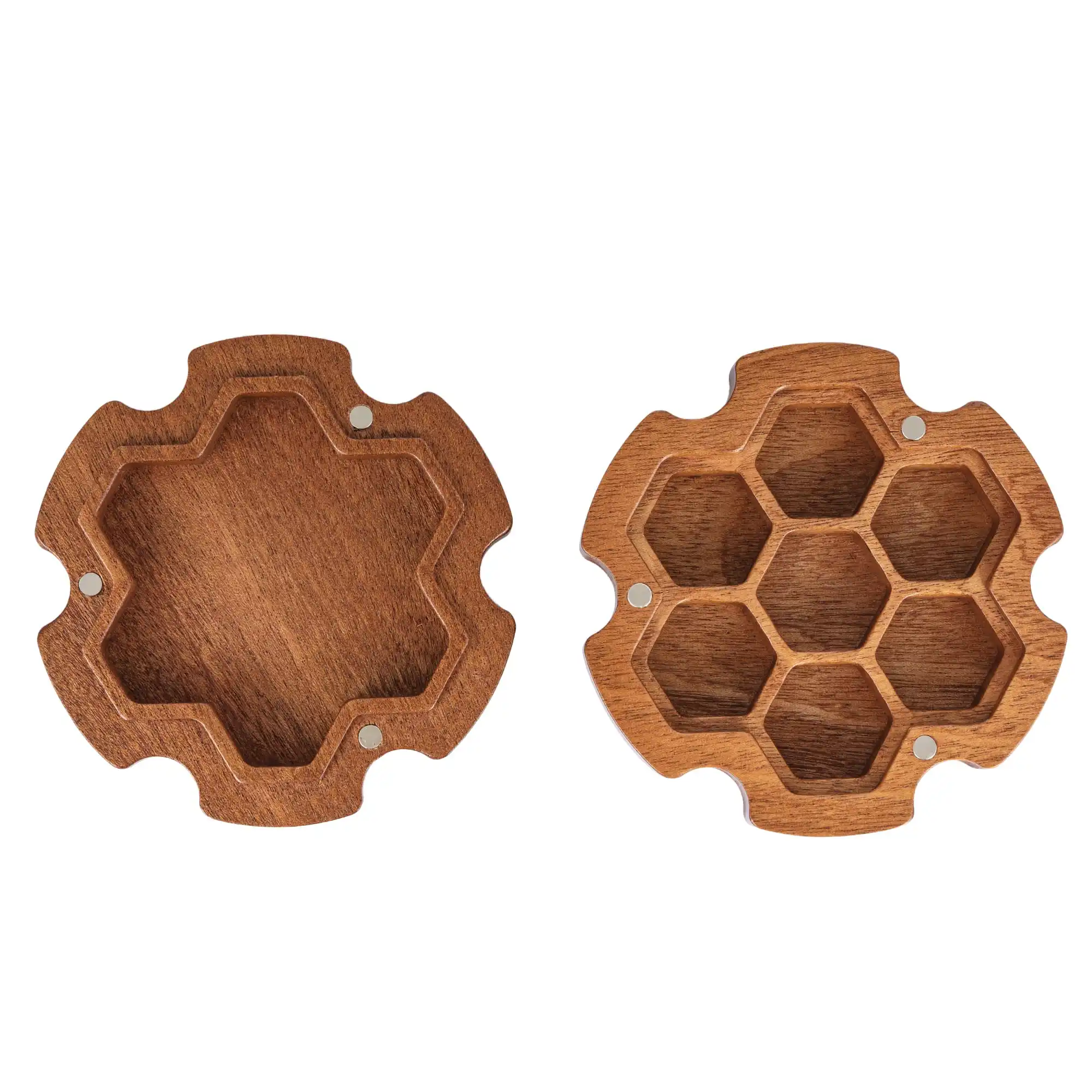 Чехол для игральных костей Flying Dragon Шестиугольный деревянный ящик хранения 1