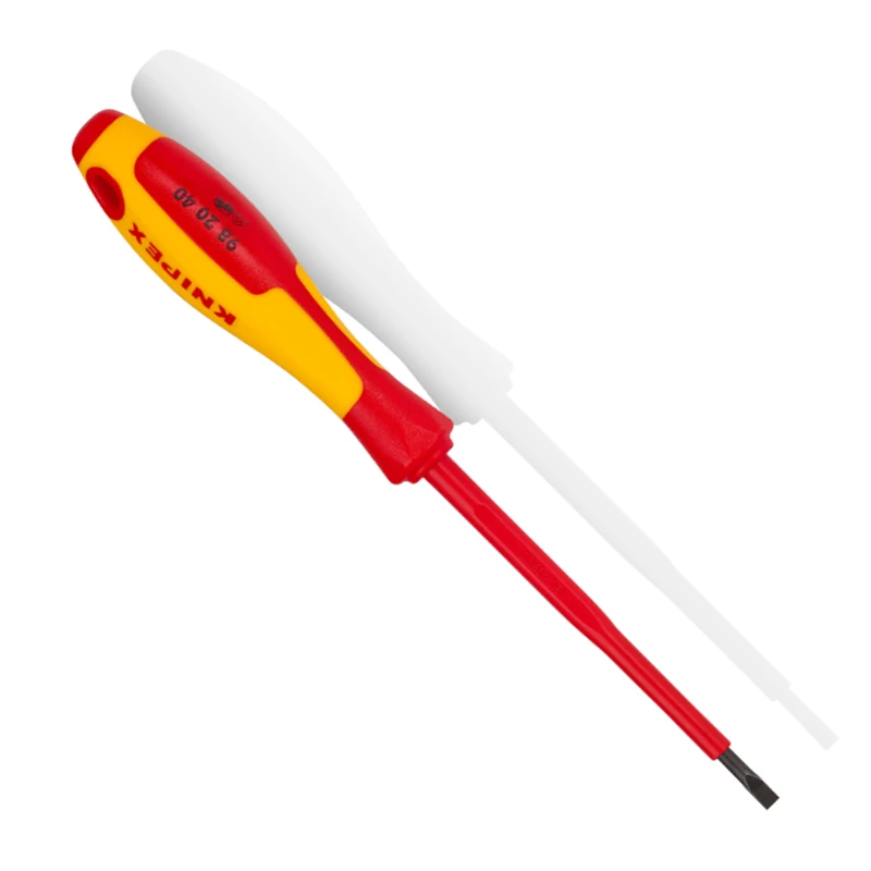 KNIPEX 98 20 40 Тестировая изолированная шлицевая отвертка VDE полированная длиной мм с
