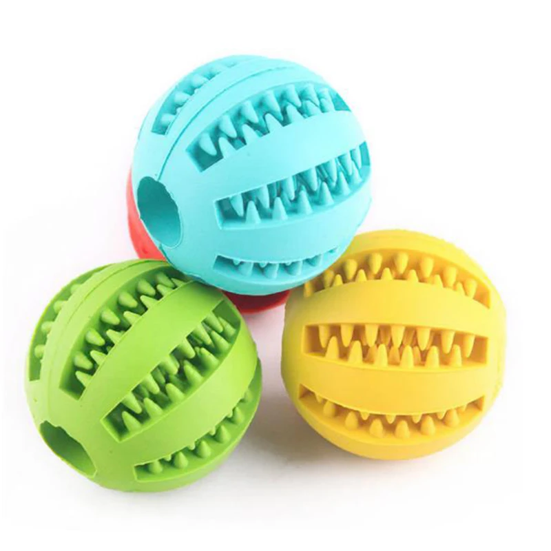 

New Pet Dog Toys Rubber Ball Puppy Kitten Chew Pet Teeth Cleaning Food Ball