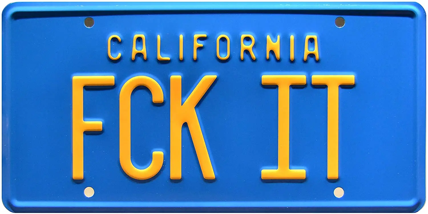 

Celebrity Machines Friday | Metal Stamped License Plate