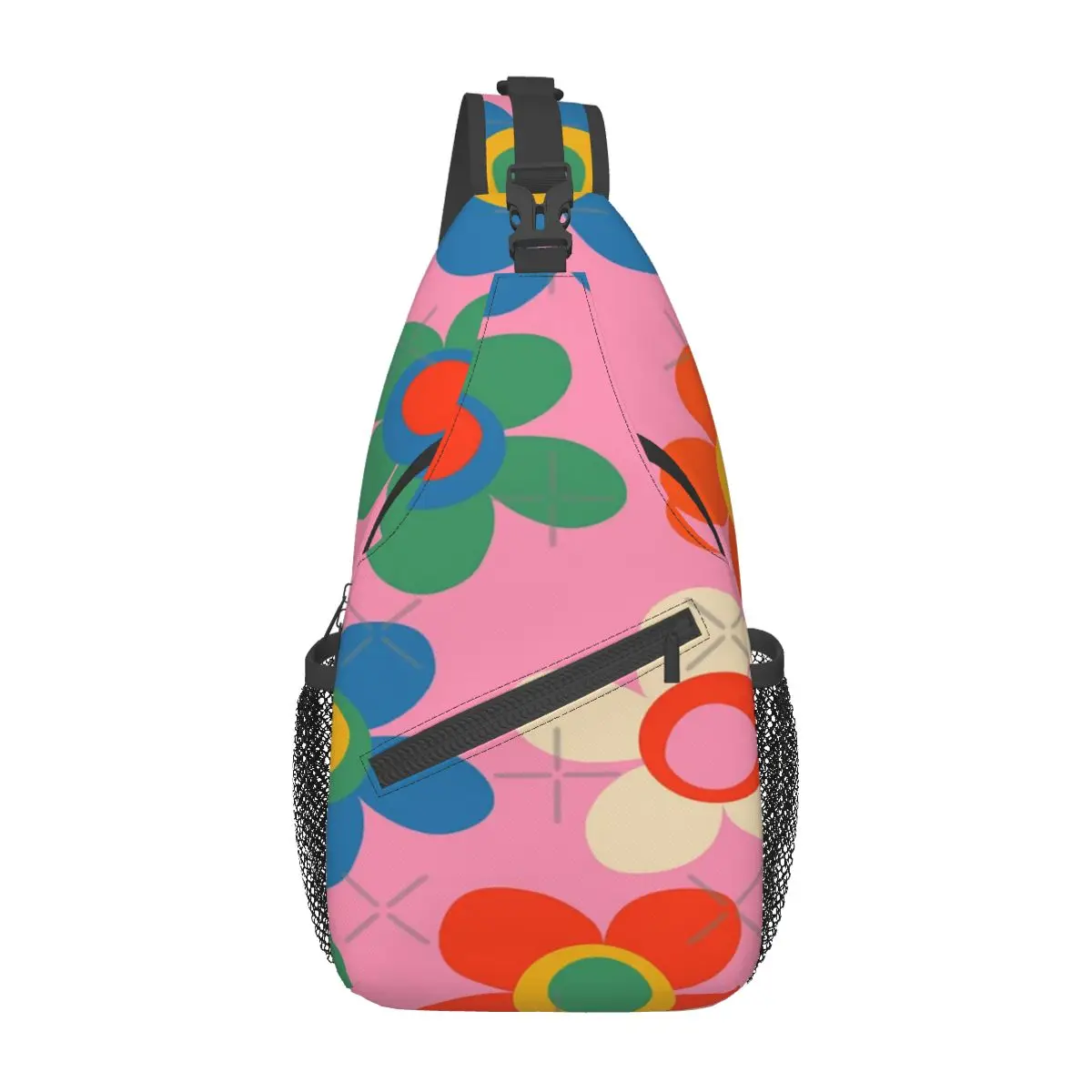 

Яркая Цветная нагрудная сумка Maisie с цветочным рисунком, Модная Портативная нагрудная сумка через плечо на заказ