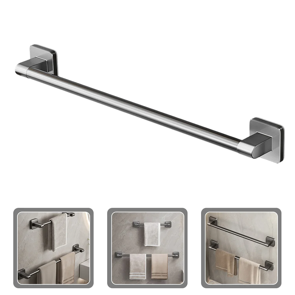 

Kitchen Accesories Towel Racks Bathroom Wall Mounted Household Towels Holder Space Aluminum Self Adhesive Bar