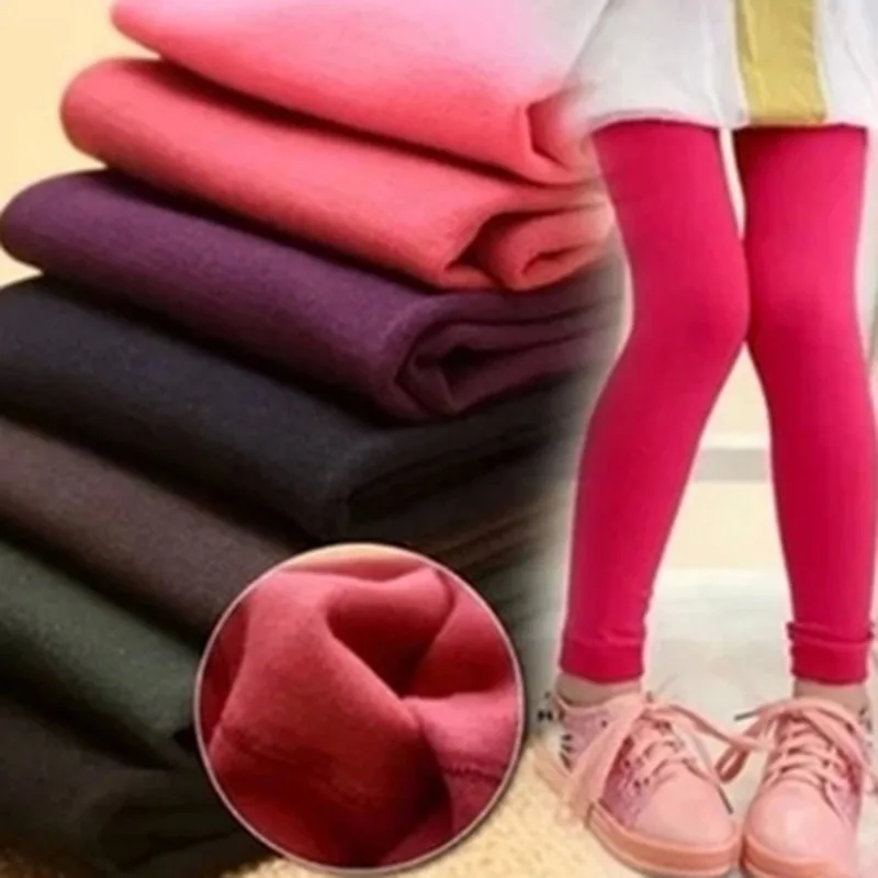 

2022 Kids Girls Legging Spring Autumn Leggings Children Girls Pants Warrm Skinny Trousers Velvet Children Clothing