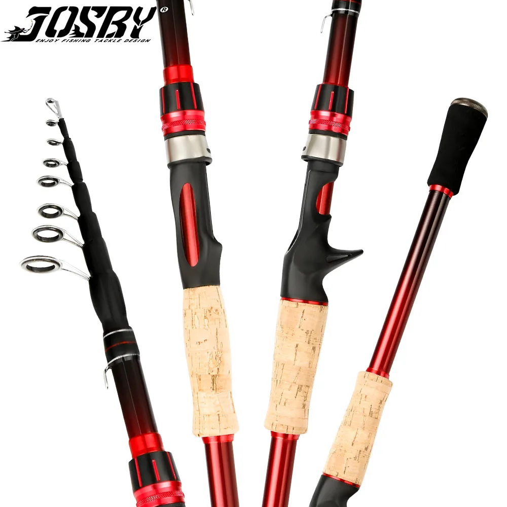 

JOSBY Telescopic Spinning Casting Lure Fishing Rod Travel 2.1/2.4/2.7/3.0m 30T Carbon Easy To Carry 5-35g Sea Saltwater Pesca