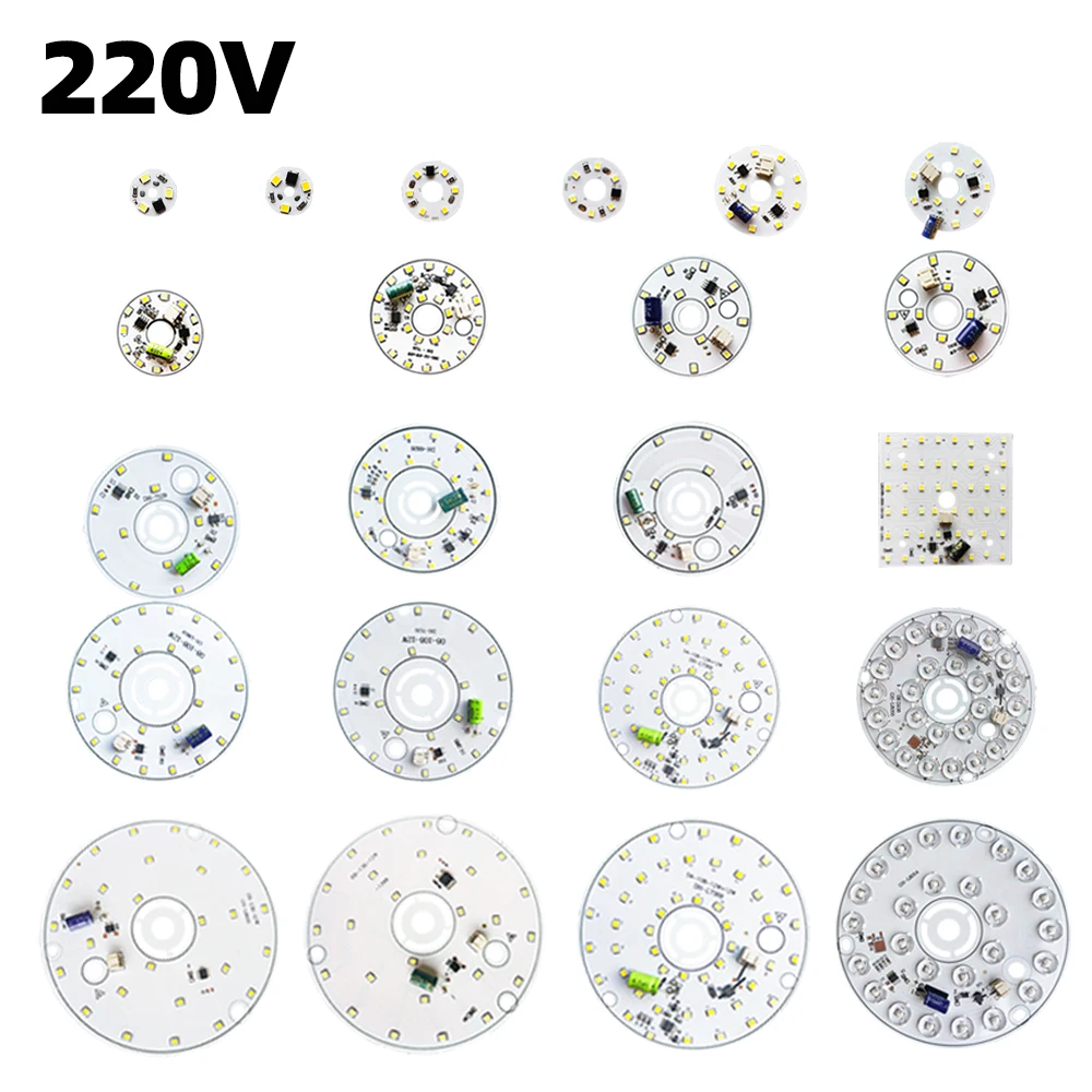 

Плата со светодиодами SMD2835 для прожектора холодного/теплого белого света, 5 шт./лот, 1,5 В переменного тока, чип с бесплатным драйвером Вт, 3 Вт, 6...