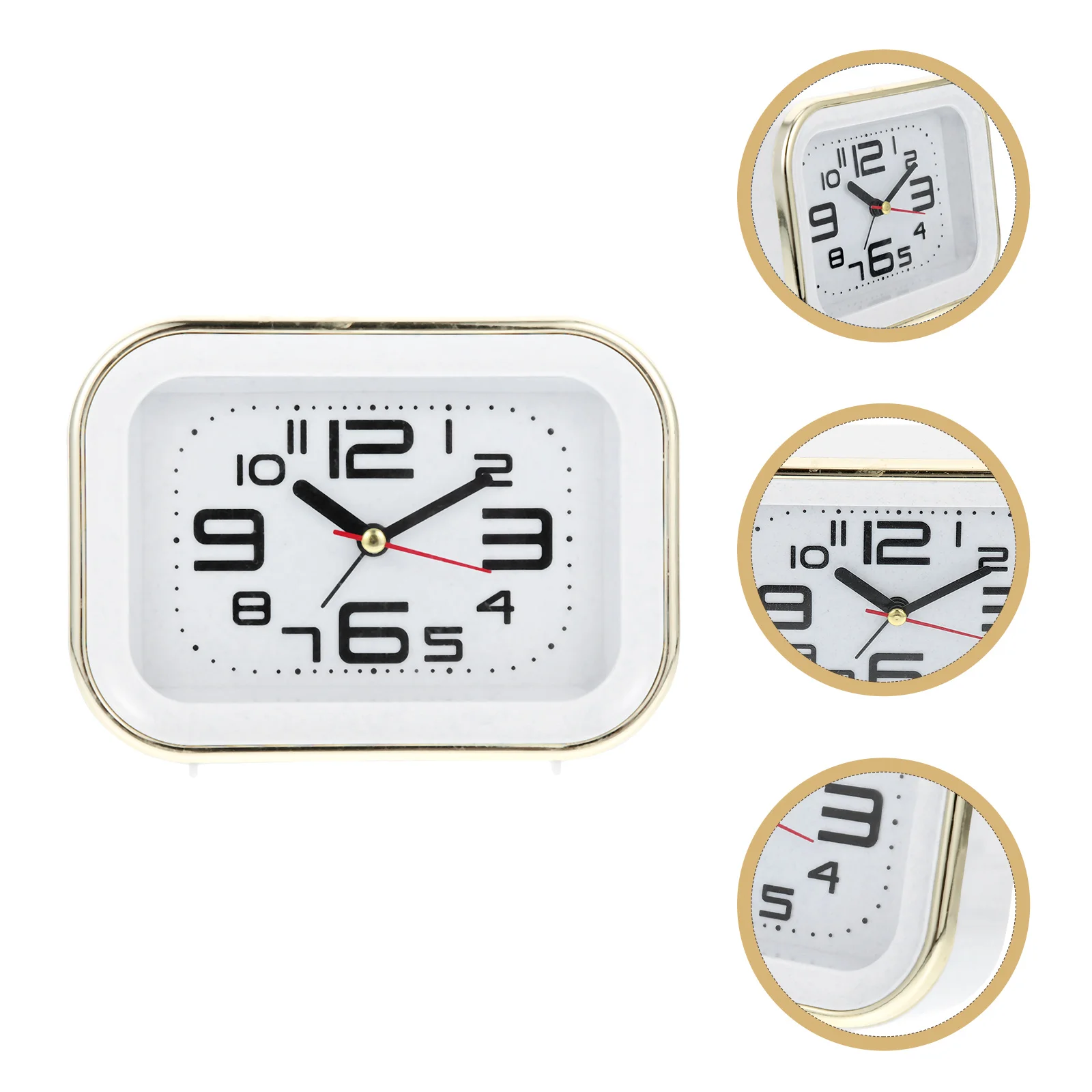 

Battery Operated Alarm Clock Bedside Clock Square Analog Alarm Clock for Kids