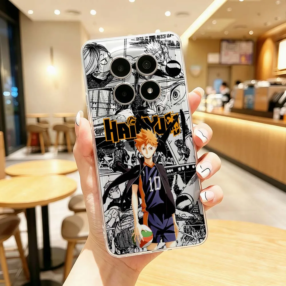 Крутой чехол Haikyuu для Xiaomi POCO X7 X6 X5 F7 F6 F5 F4 M8 M6 C85 C71 Pro, прозрачный защитный чехол для телефона. (art.: 3920dce86c0e2) - 3920dce86c0e2