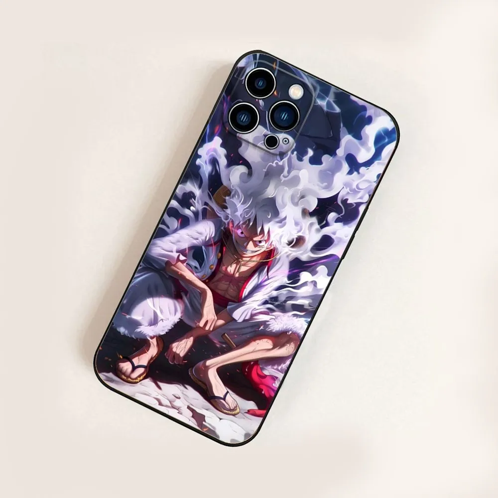 Чехол для телефона L-Luffy Gear 5 O-One-P-Piece iPhone 16 15 14 13 12 Mini 11 Pro XR X XS MAX 7 8 Plus силиконовый