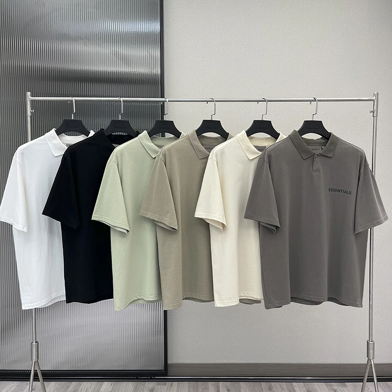 

Рубашка-поло мужская Светоотражающая в стиле хип-хоп, хлопковая Повседневная Свободная футболка унисекс с короткими рукавами, с надписью, лето