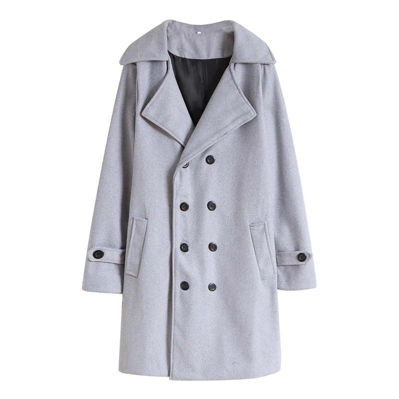 

Double breasted trench coat 2022 spring new high quality brand fashion casual slim solid color unisex couple wear jacket coat