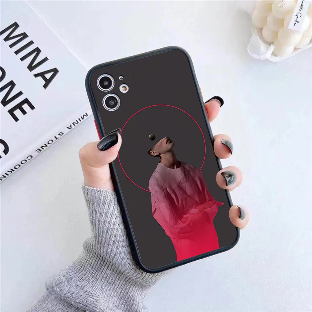 For iphone 16ProMax 15 Pro 14 13 12 Mini 11 7 8 16 Plus XS Max XR Jaden Smith Frosted Translucent Cover Black Phone Cases