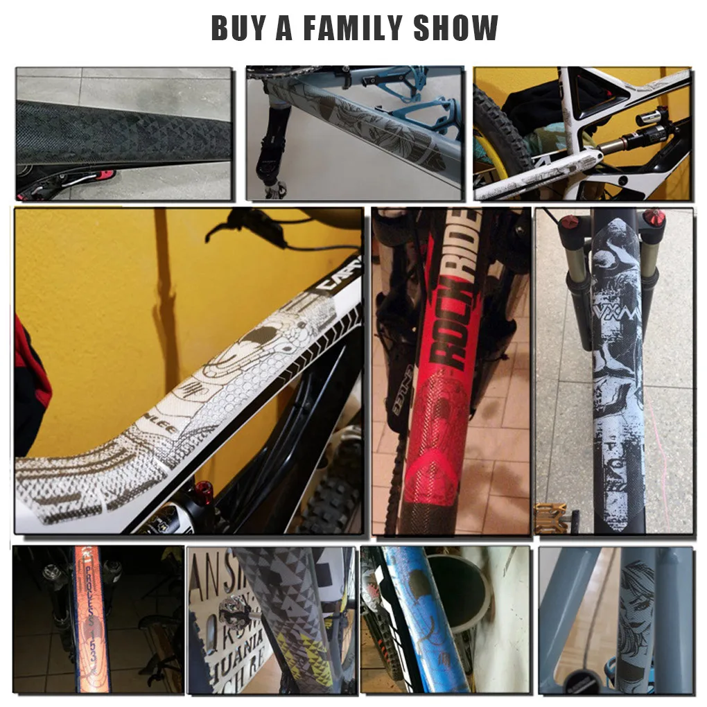 Защита рамы велосипеда 3D ПВХ светящийся чехол водонепроницаемое Украшение