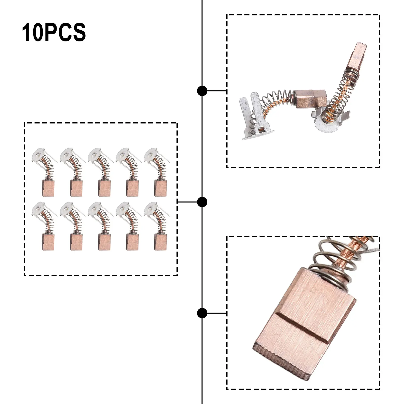10 шт. карбоновые щетки для угловой шлифовальной машины GSR GSB 180-LI 140-LI