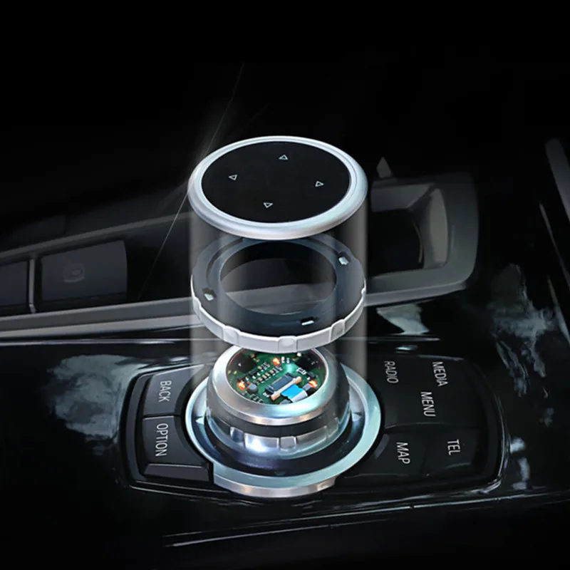 Автомобильные мультимедийные пуговицы iDrive наклейки с эмблемой для BMW X1 X3 X5 X6 F30 E90