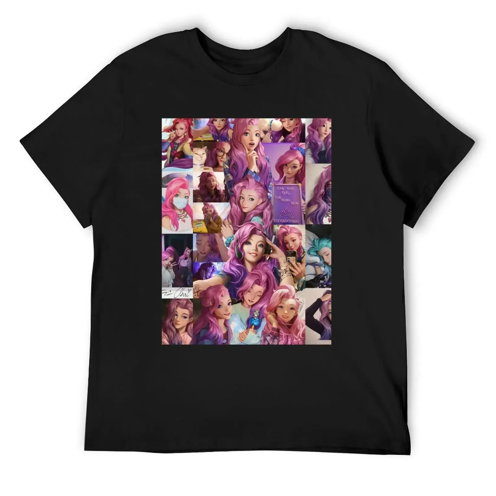 Серафина футболка кавайная одежда рубашки с фигурками аниме футболки рисунком