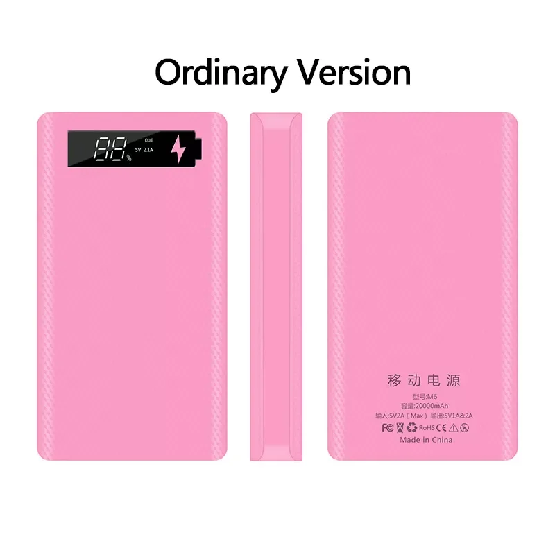 

QC3.0 DIY Shell 6*18650 Batteries Power Bank Case For Smartphone Charging 18650 Battery Holder Fast Charge Battery Storage Boxes