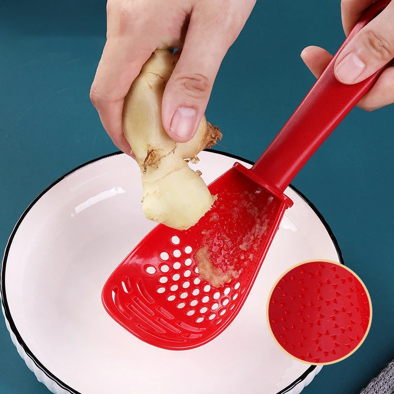 

3in1 Multifunction Kitchen Tool Rice Spoon Egg Divider Grinding Spoon Food Grade Plastic Material Hanging Hole Design