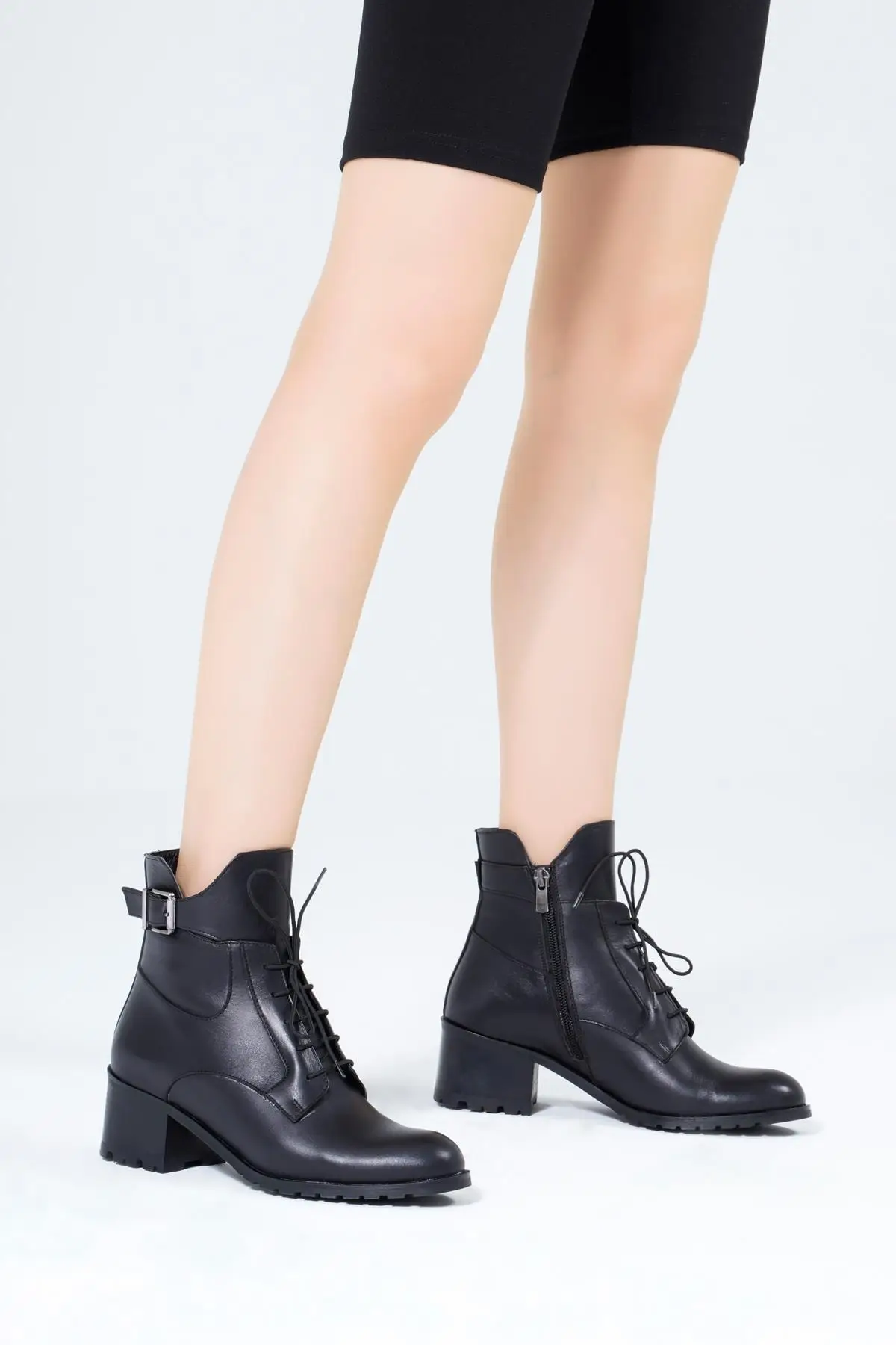 

Women Genuine Leather Boots LaceUp Zippered Winter Shoes Comfortable Ladies Luxury Stylish Female Boots
