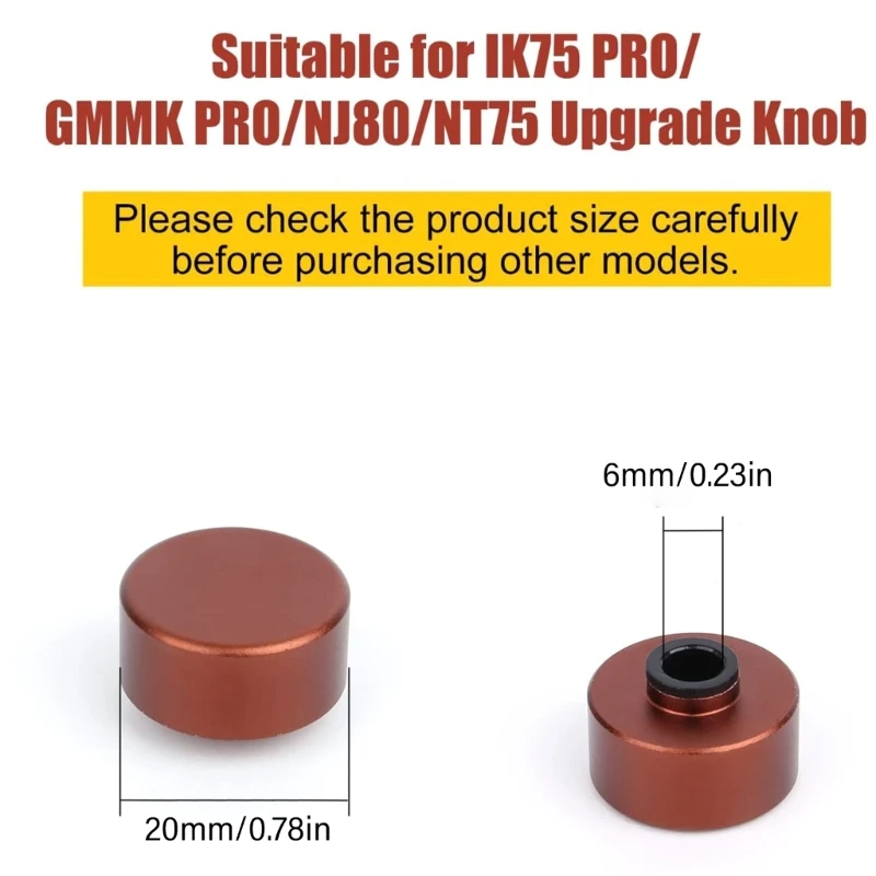 Круглая металлическая ручка управления F3KE для механических клавиатур F75 IK75