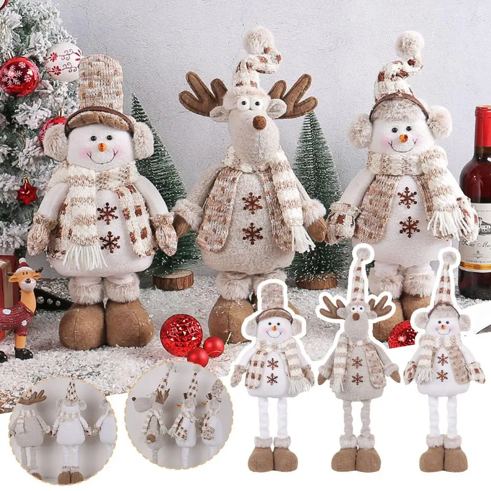 

Knitted Doll Window Scene Decoration Christmas Snowman Ornaments Liquidations Doll Decoration Telescopic Christmas D4Y3