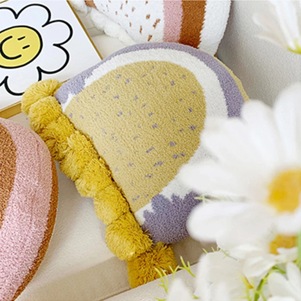 NAPEARL мультфильм милая подушка круглая Радуга подушки для кровати украшение дома