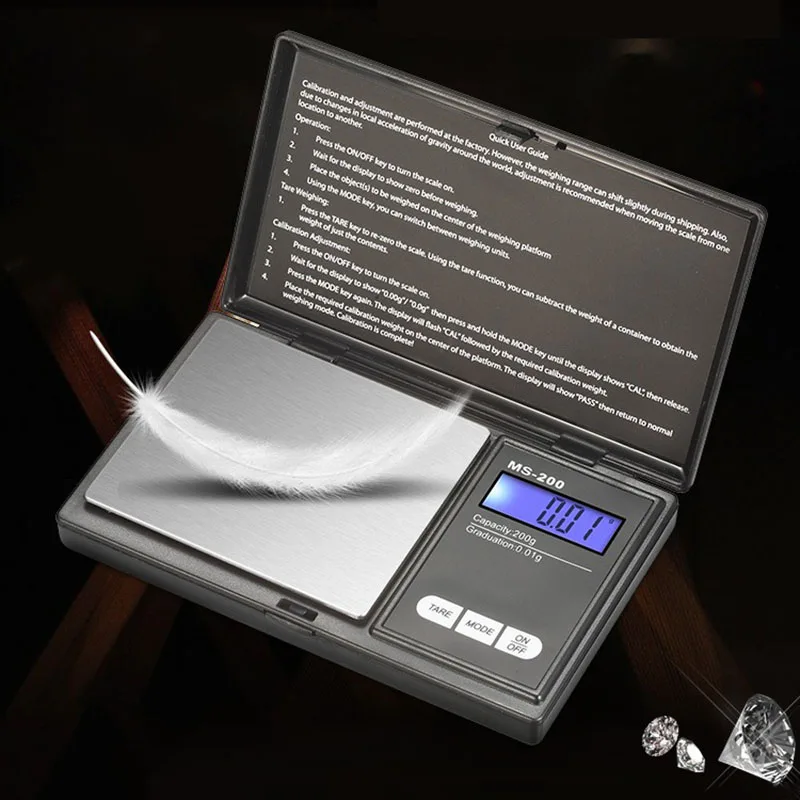 Digital Pocket Scale Mini Scale Gram and Ounce Portable Travel Food Jewelry Scales with Back-Lit LCD Tare for Medicine Coffee