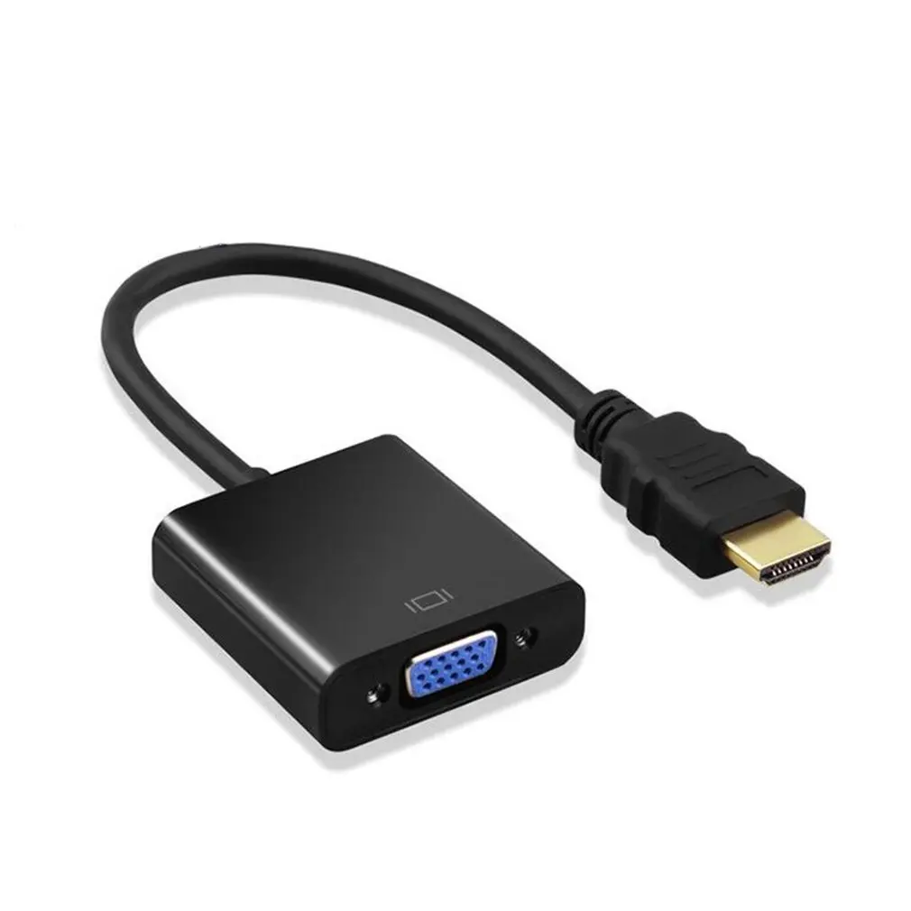 Новый адаптер HDMI-совместимый с VGA 1080P папа-мама преобразователь цифро-аналоговый