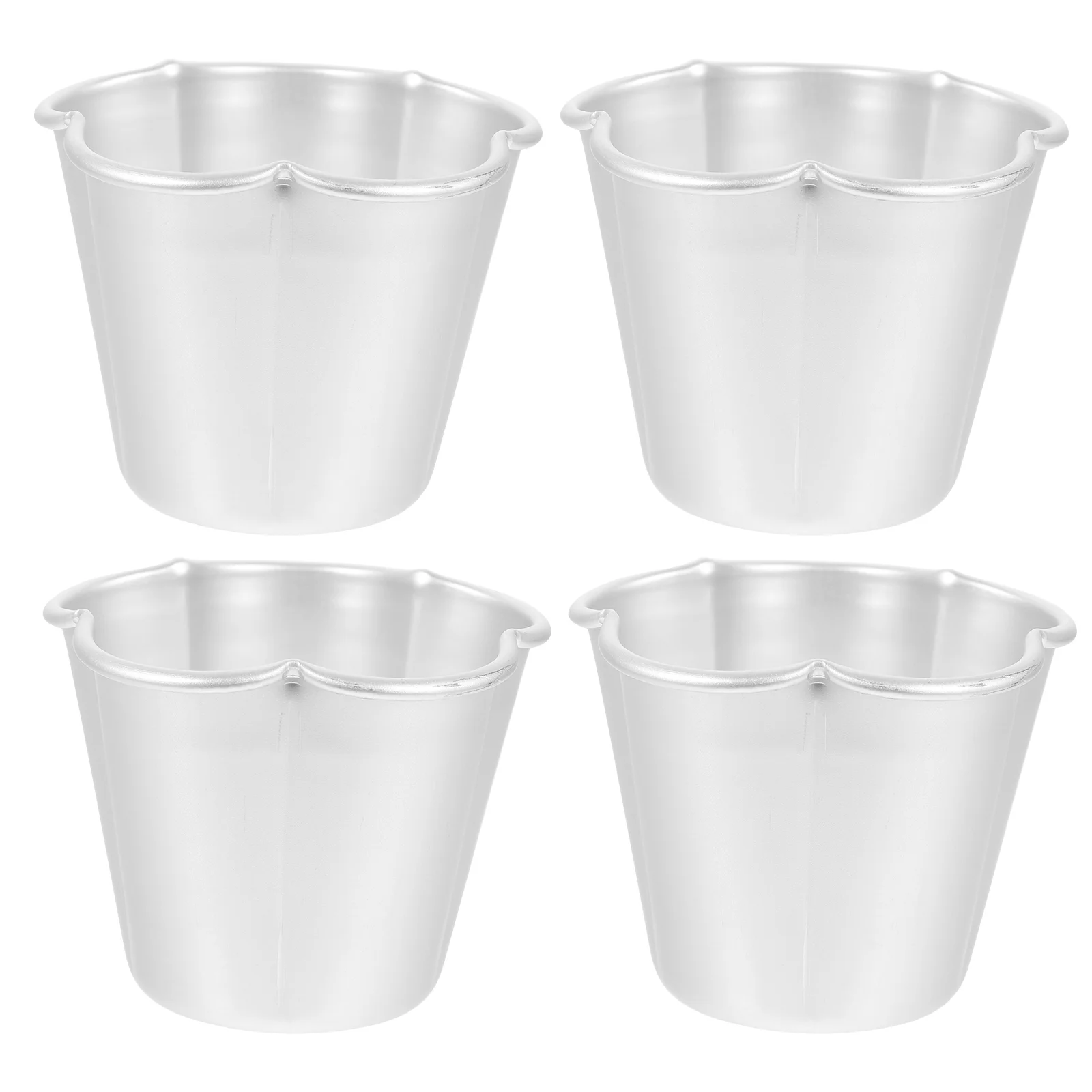 

4 Pcs Caramel Jelly Pudding Cookie Molds Pudding Basin Steamed Pudding Bakeware Cake Baking Cups Aluminum Alloy Mini Tart Pans