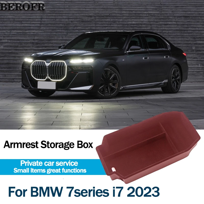 Фото Подлокотник с левым рулем, лоток для центральной консоли, подходит для BMW 7series i7 2023 G70 g11, подлокотник, поддон, резиновая центральная консоль №1