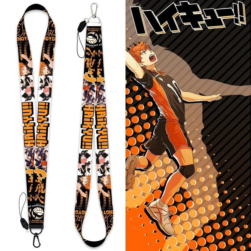 

1 Pcs New Japan Anime Haikyuu!! Lanyard Keychains for Mobile Phone Neck Straps Credit ID Badge Holder Pendant Keyrings Toys