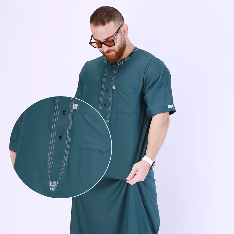 Muslim Fashion Men Robe Pakistan Abaya Dubai New  Bonnet Homme Musulman Arabic Kaftan Ropa Islamica Hombre Islamic Clothing