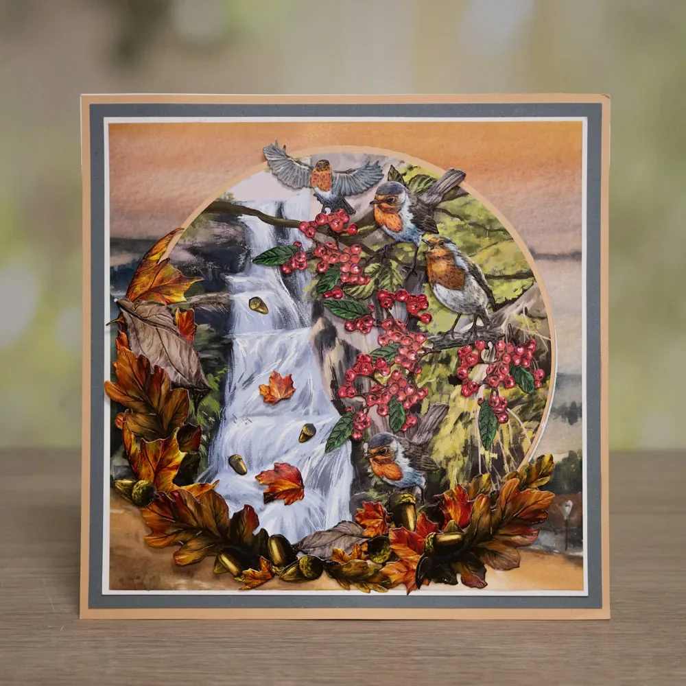 Лист птица боярышник клен металлический трафарет для скрапбукинга украшение