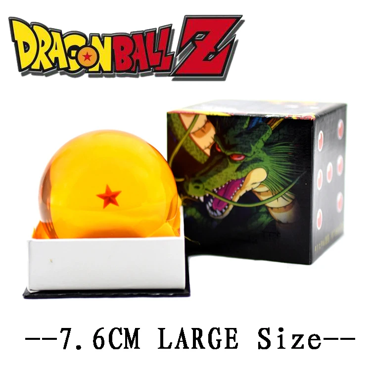

7.6cm Son Goku Dragon Ball Crystal Ball Star 1-7 Anime Action Figures Model Large Wish Balls Children Toys Gifts Fans Collection