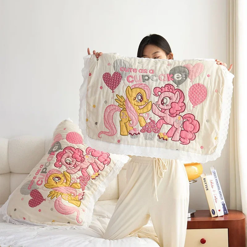 Подушка Miniso My Little Pony полотенце милая аниме кружевная хлопковая марля мягкая с