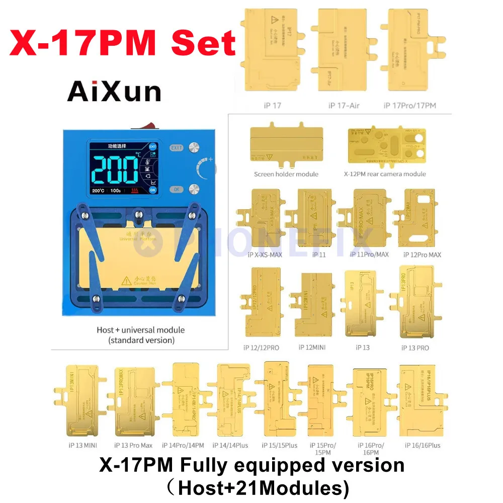 

Станция предварительного нагрева JC iHeater Pro для iPhone X-17 Pro Max/Air, чип процессора Android, расклейкая материнская плата, многослойная платформа для распайки