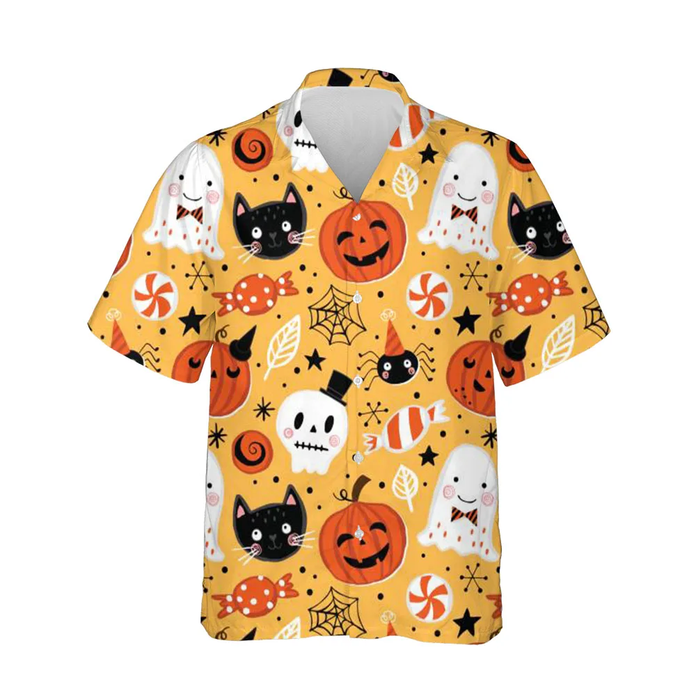 Jumeast 3D Halloween Festival Clothing Men Shirt Fashion Costume Oversized Streetwear Shirts For Men Single-breasted Blouses