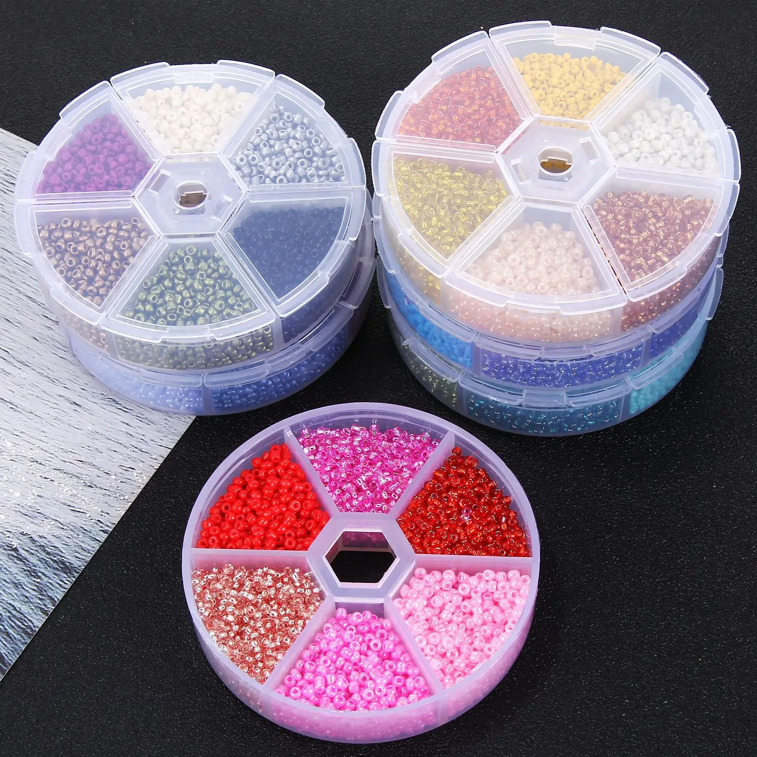 

3900pcs Pony Beads For Needlework Pony Beads Kit For Jewelry Making 2mm Charm Seed Beads DIY Necklace Bracelet Jewelry Material