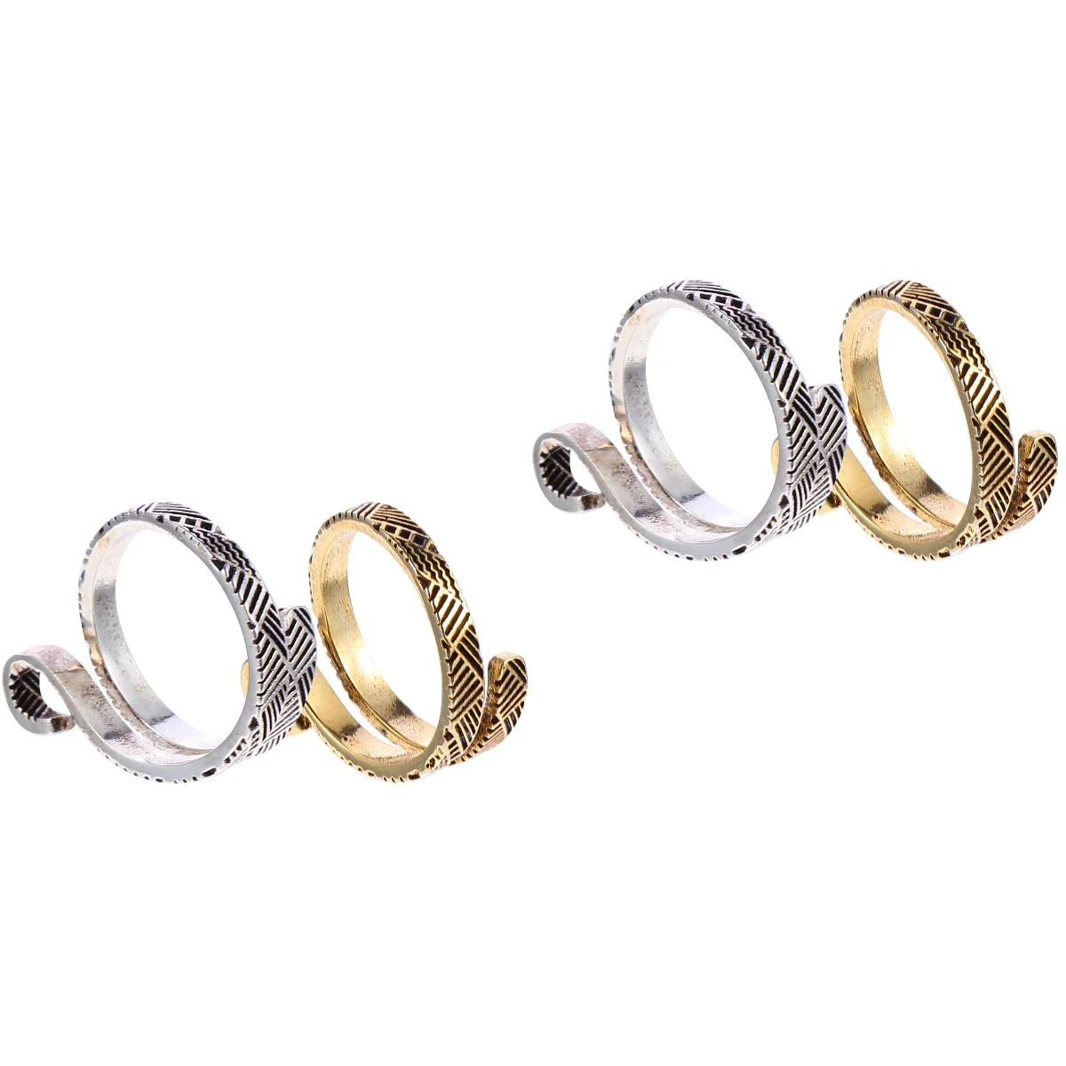 

Ring Knitting Crochet Finger Open Knuckle Tools Vintage Rings Stackingyarnthimble Braided Punk Retro Tail Stackable Tool Crafts