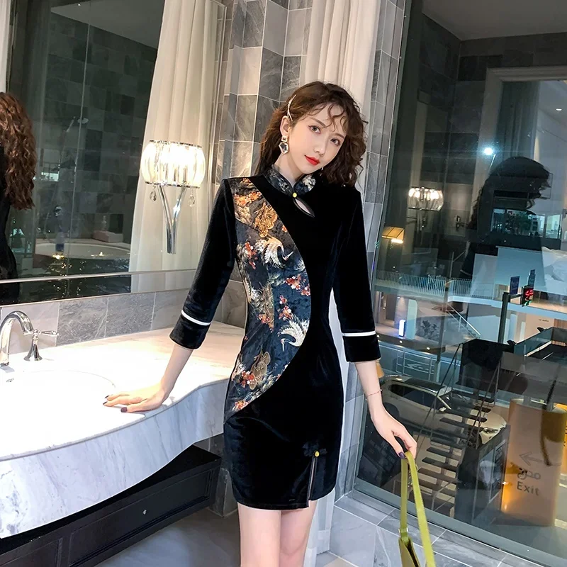 Пикантные японские платья вьетнамская одежда пикантное китайское платье чонсам