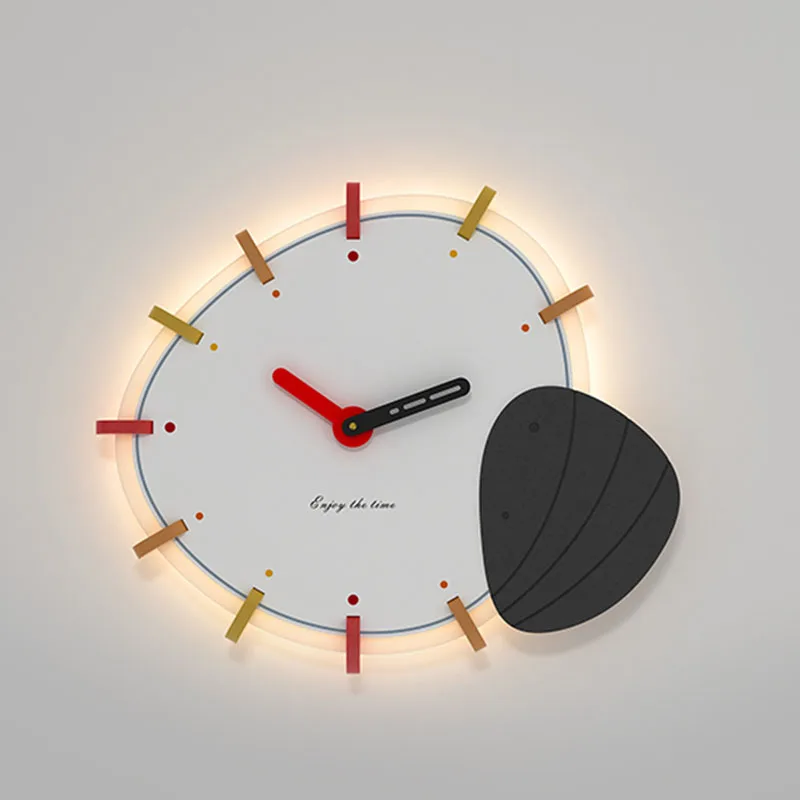 

Silent Wall Clock Hands Luminous Modern Wall Clock Funky Unique Aesthetic Simple Wand Decoratie Room Decoration Accessories