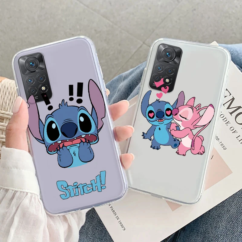 Забавный чехол Stich Monster для Redmi Note 11 Pro Max 11s телефона с аниме мягкий прозрачный Xiaomi