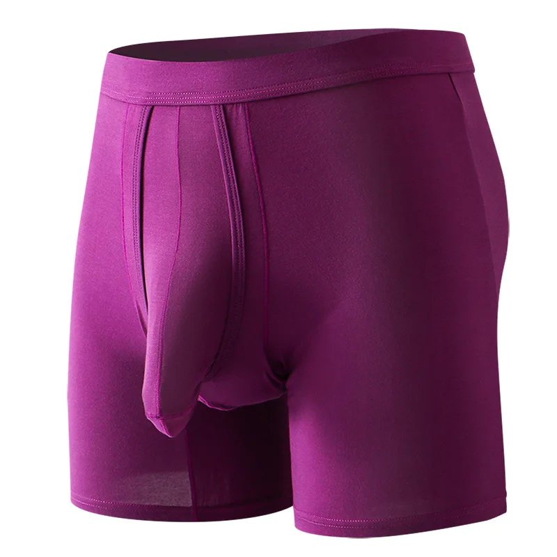 Трусы-боксеры мужские из модала пикантное нижнее белье однотонные дышащие трусы