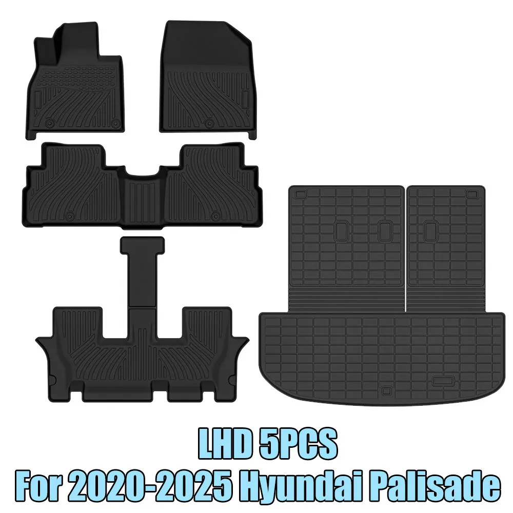 

Коврики для Hyundai Palisade 7-местный 2020-2025, полный комплект, всепогодные коврики Palisade для Hyundai Palisade, аксессуары