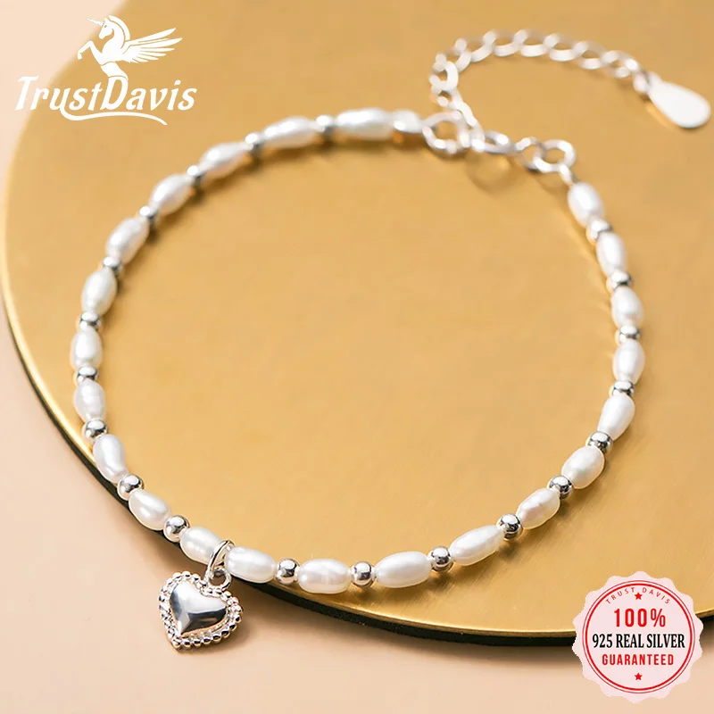 

Женский браслет из серебра 925 пробы, с жемчугом 3 мм