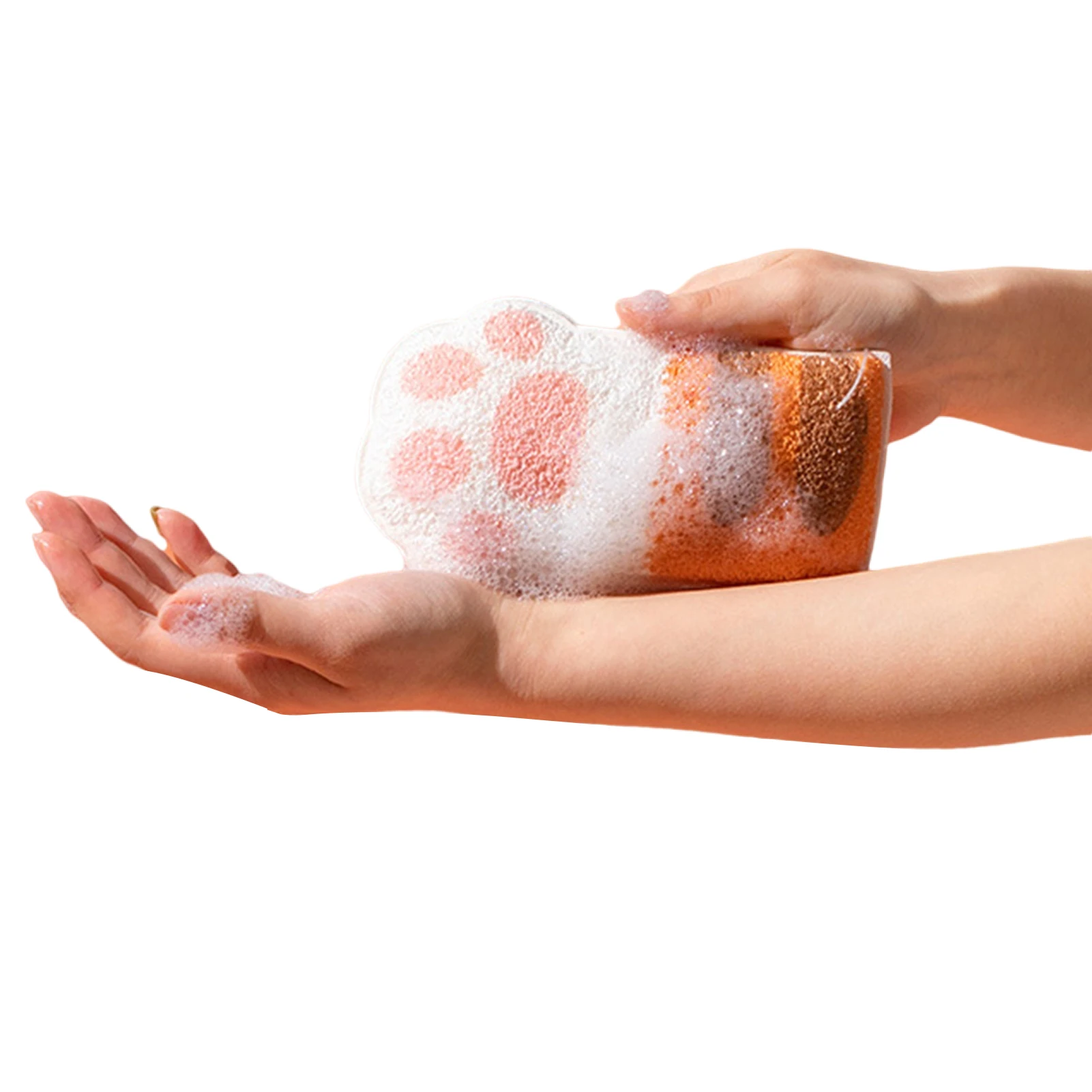 

Bath Sponges For Shower Exfoliator Body Sponge With Cat Claw Shape Bathing Shower Accessories For Women Men Kids